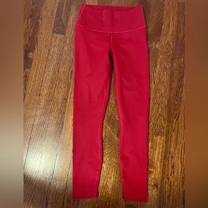 Red Fabletics Powerhold Leggings